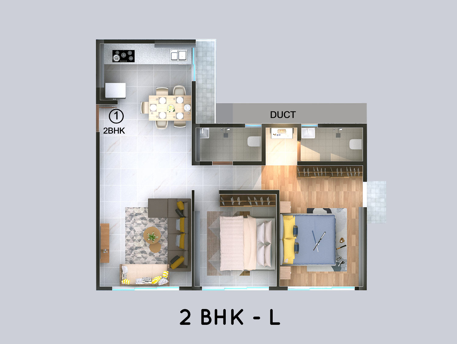 FLOOR PLANS 2 BHK